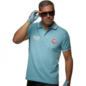 Gulf Vintage Polo in Light Blue